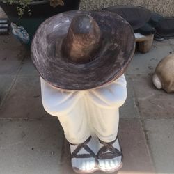 New Pancho Made Out Of Cement 17in H X 12in W