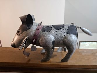 Whimsical fun dog votive holder metal