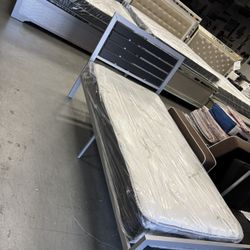 Bed Frame Twin With Mattress Available 
