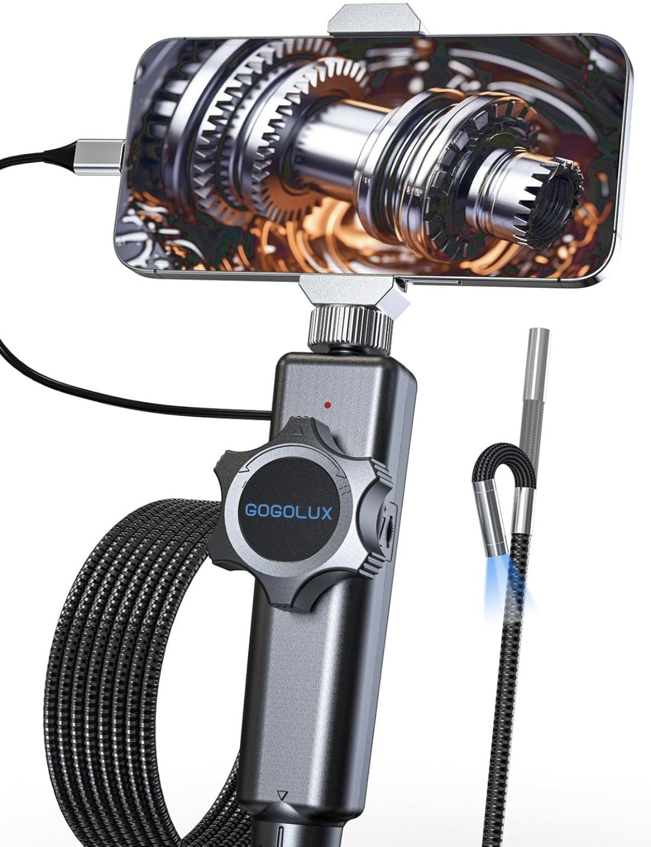 Endoscope Camera with Light[360°Rotation]