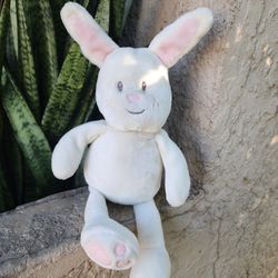 Little Miracles Bunny Rabbit Plush White Floppy Bay Lovey Nursery Doll 17"