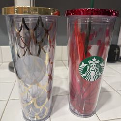 Starbucks Cold Cup Tumblers With Staw