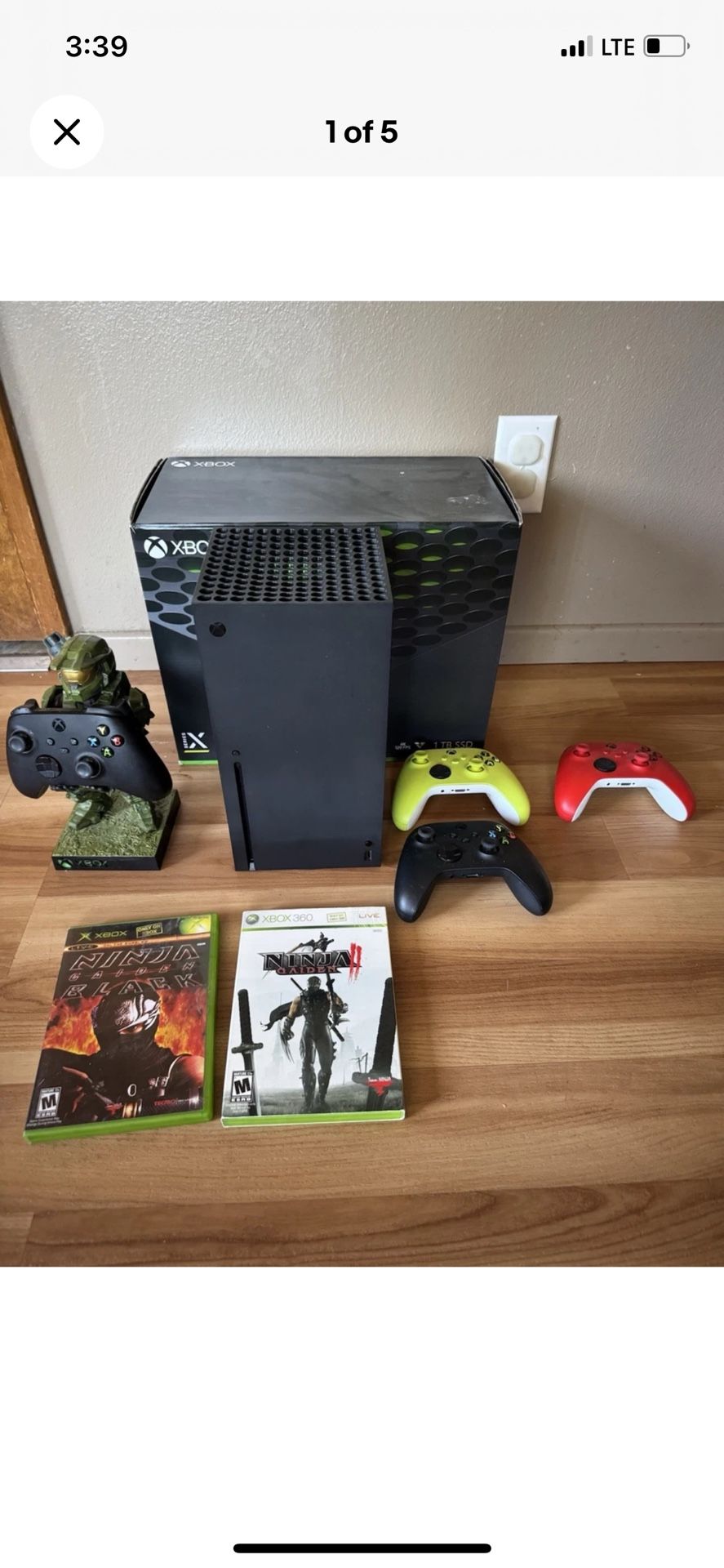 🔥🔥🔥Xbox Series X 1 TB Ninja Gaiden Black & 2 Console Bundle w/ 4 Controllers