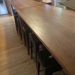Cherry wood solid hand made custom tables counter height 
