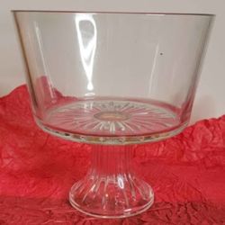 Pressed Glass Footed Trifle / Compote Bowl