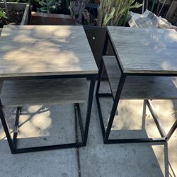 Mesitas De Madera Y Metal