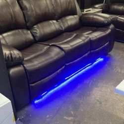 Brand New Leather Reclining Sofa And Loveseat 