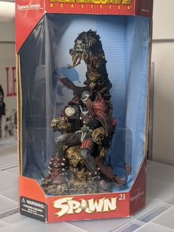 Spawn action figure Todd McFarlane Alternate Realities on throne