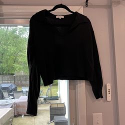 Black Cropped Sweater