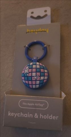 Disco Ball AirTag Keychain & Holder