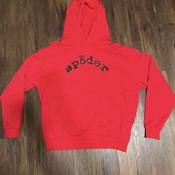 Red Vvs Spider Hoodie 