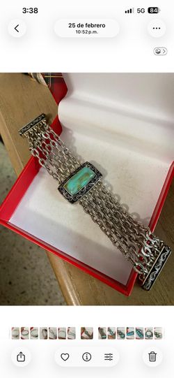 Pulsera Stainlend cadena piedras