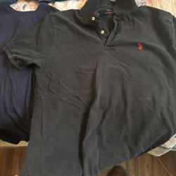 Men’s Black U.S. Polo Assn Polo Shirt – Size Large