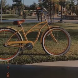 Yellow Cruiser Bike 