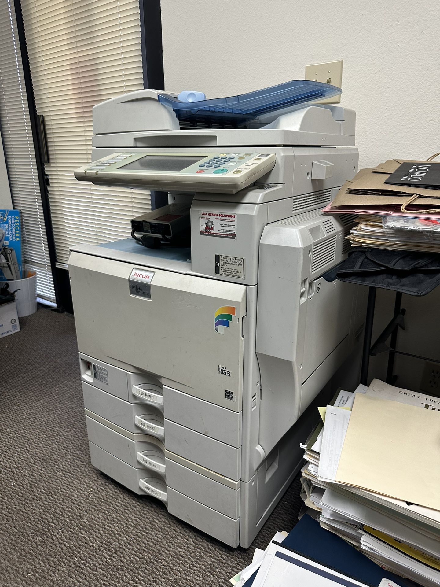 Ricoh Mp C4500 Printer Station