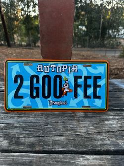 Goofy Autopia license plate