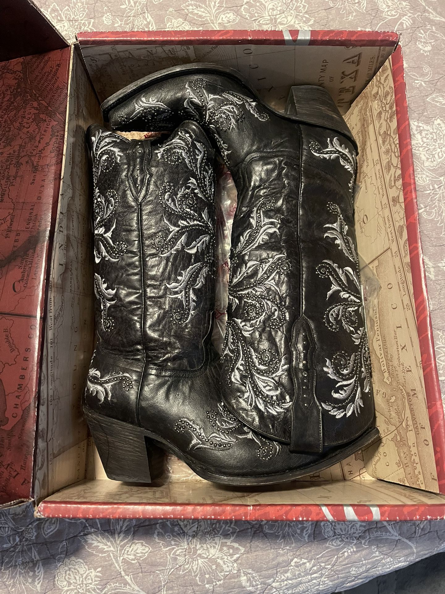 Luchesse Angelina Oklahoma Cowboy Boots Discontinued Size 9