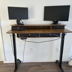 Standing desk 2-Tier w/drawers