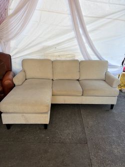 L shaped fabric sofa