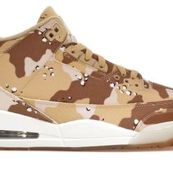 NIKE AIR JORDAN 3 RETRO CAMO TEX DRIFWOOD/SAIL-HEMP  Womens 12/ Men 10.5