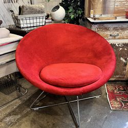 Allermuir Red Circular Chair