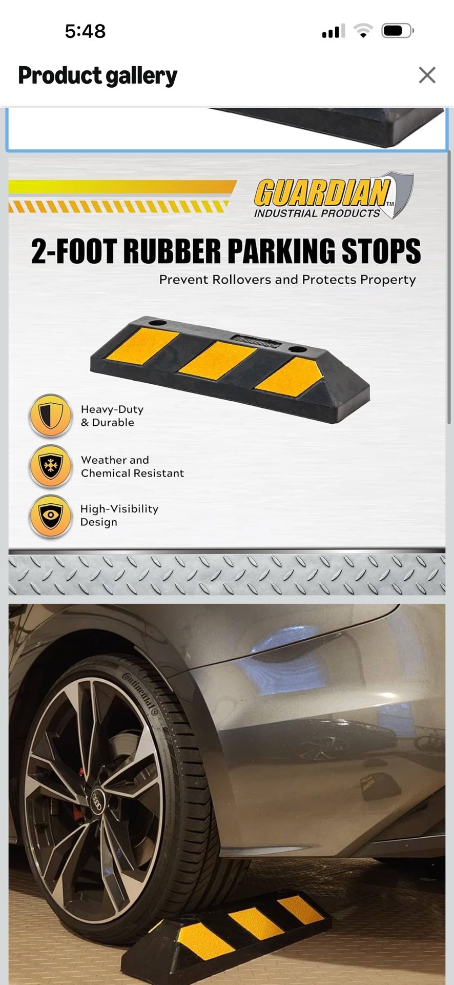 Car Rubber Stopper To Stop Car From Rolling