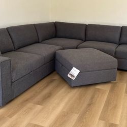 Thomasville Sectional Couch & Ottoman 
