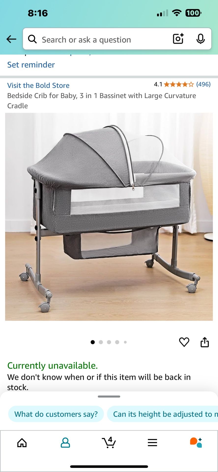 Baby Bassinet. Bed Side Crib. Portable Crib