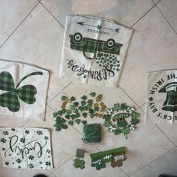St Patricks Decor And Pillow Cases