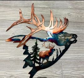Deer Metal Wall Art 