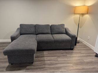 Costco Coddle Aria Fabric Sleeper Sofa w/ Reversible Chaise and Storage