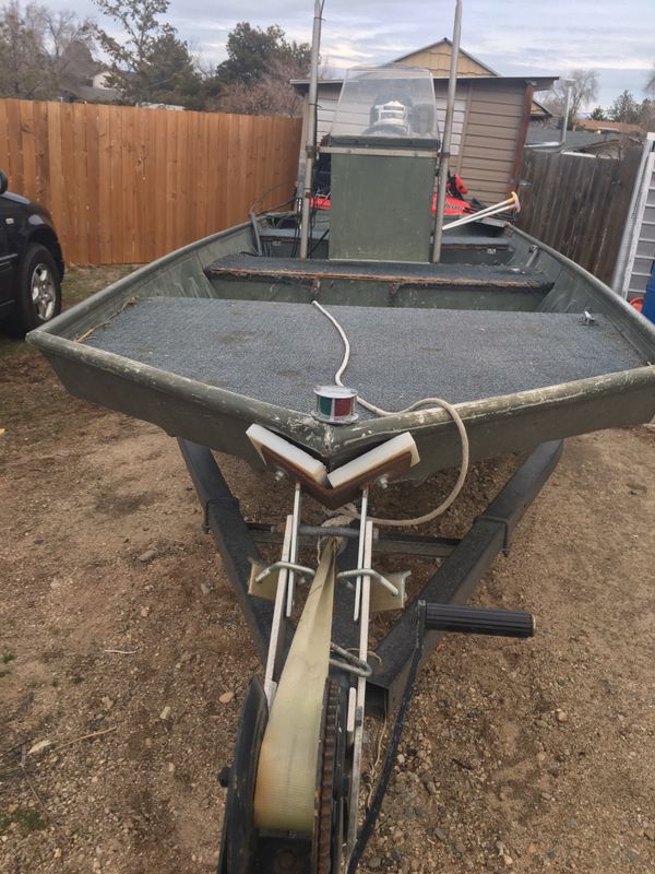 2013 alumacraft 16’ boat with 100 hp jet