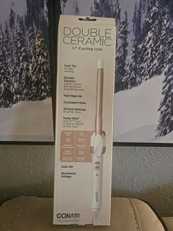 Conair Double Ceramic 1/2" Curling Iron-NEW