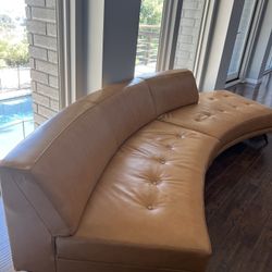 Designer Leather Sectional Couch