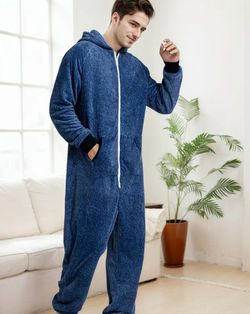 L/Xl Pajama Onesies And Oversized Hooded Blanket