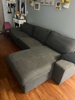 Gray sofa (couch)