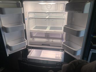 Samsung glossy black French door refrigerator