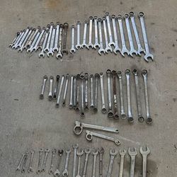 Wrench Set Lot — Craftsman, S-K Wayne, Herbrand, SAE & Metric to 1-1/8"