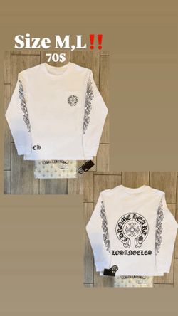 Black and white chrome heart long sleeve