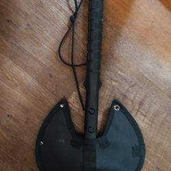 Double Bladed Battle Ax With Lanyard