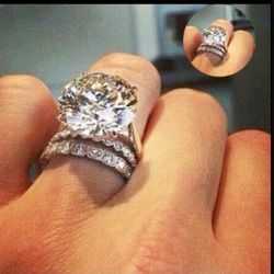 3.64CT Beautiful Created White Sapphire Ring Jewelry SZ 6- 12 *See My Other 600 Items*