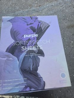 Purple SoftStretch Sheet Set King/Cal King Stormy Grey