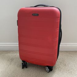 Rockland Carry-On Suitcase 22” Spinner Hard Shell Luggage Red TSA Lock