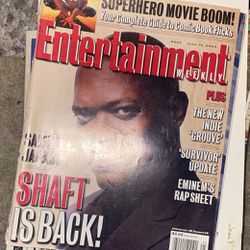 Samuel L. Jackson Shaft is Back Entertainment Weekly #545 June 16 2000 Superhero Movie Boom: Your Complete Guide to Comic Books Flicks