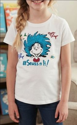 Dr. Seuss Girls Graphic T-Shirt Size 10/12
