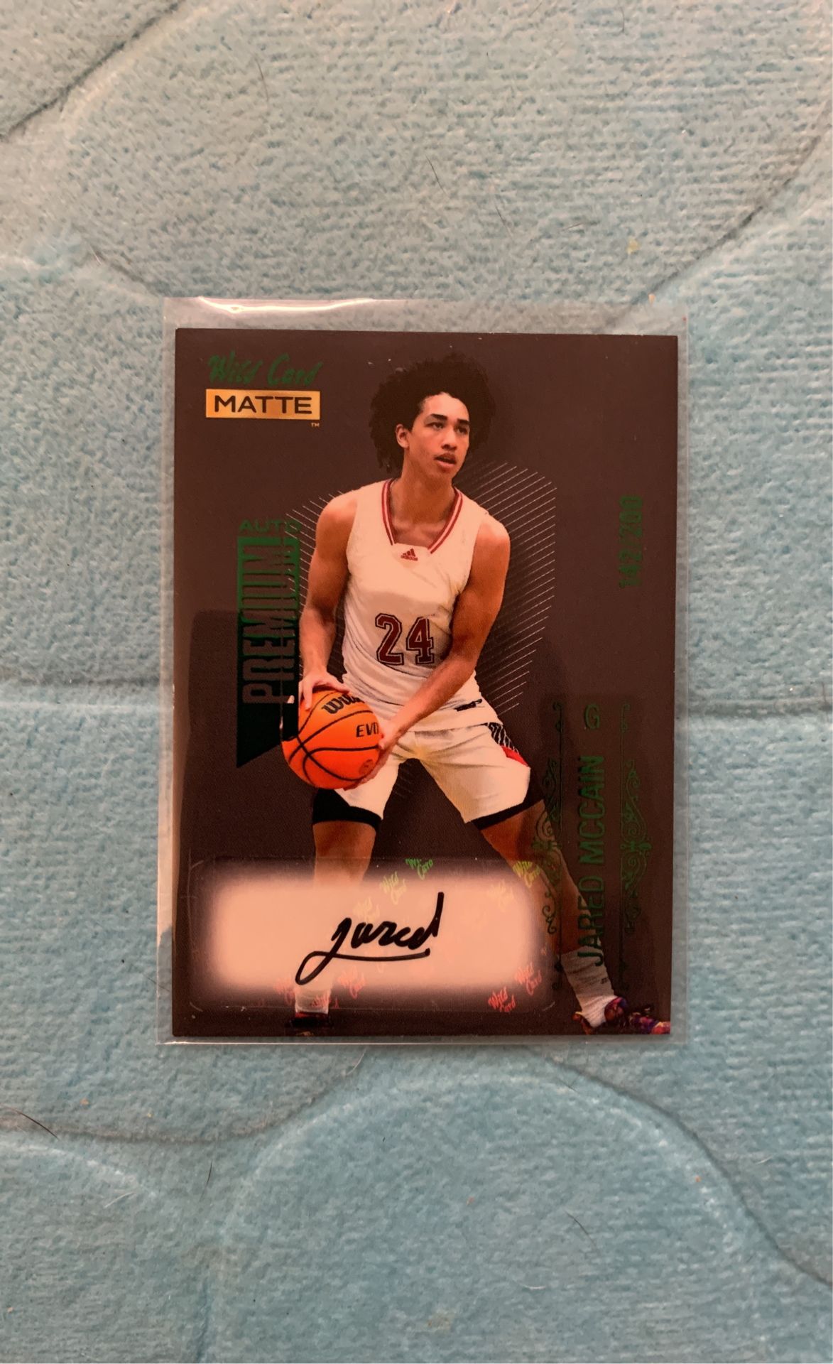 2022 Wild Card Matte Jared McCain #MB-A Autographed Basketball Card 142/200