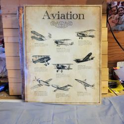 Vintage Aviation Reproduction Metal Sign 13"x16"