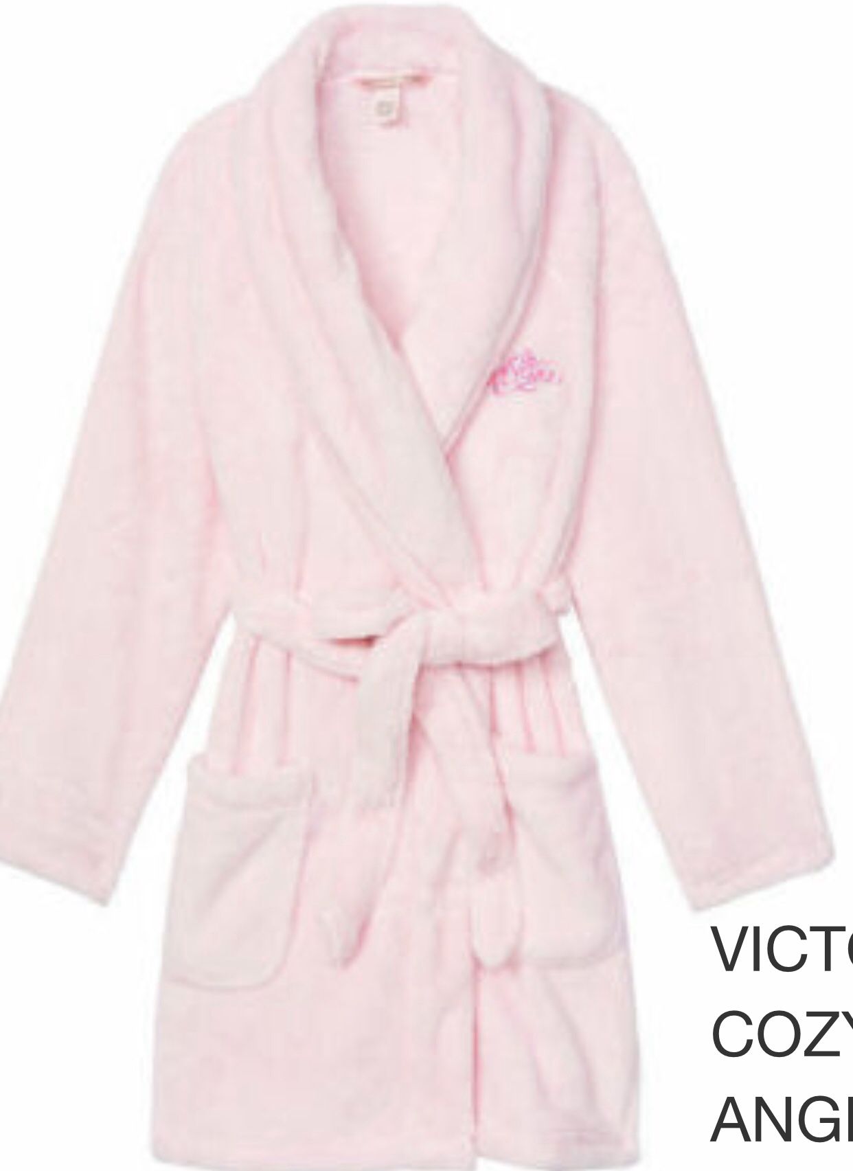 Victoria’s Secret cozy plush short robe PINK