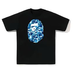 BAPE ABC Camo Ape Head T-Shirt Black Blue