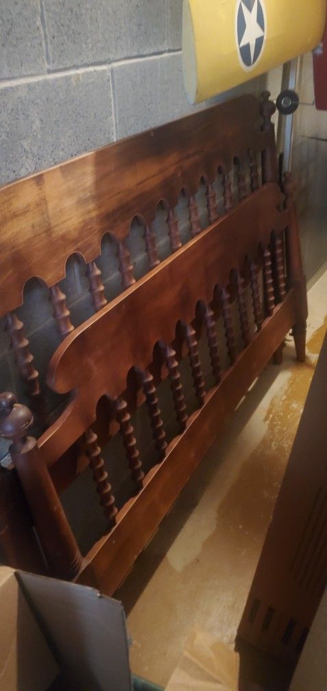 Antique Jenny Lind Bed Frame W/ Rails